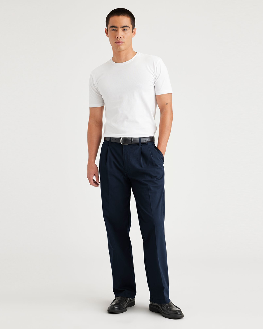 (image for) Unique Advantage Essential Chinos, Pleated, Classic Fit